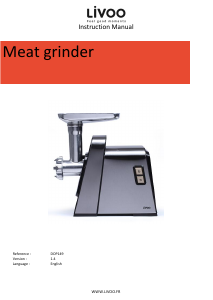 Manual Livoo DOP211 Meat Grinder