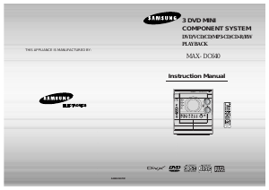 Manual Samsung MAX-DC640 Stereo-set