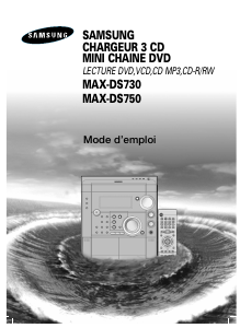 Mode d’emploi Samsung MAX-DS750 Stéréo