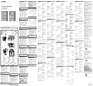 Руководство Sony XS-FB6930 Автомобильный динамик