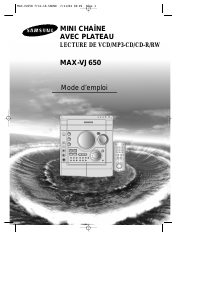 Mode d’emploi Samsung MAX-VJ650 Stéréo