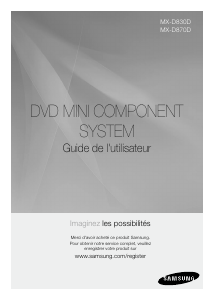 Mode d’emploi Samsung MX-D870D Stéréo
