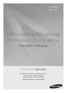 Vadovas Samsung MX-H630 Stereofoninis rinkinys