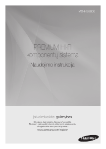 Vadovas Samsung MX-HS8000 Stereofoninis rinkinys