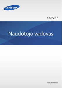 Vadovas Samsung GT-P5210 Planšetinis kompiuteris