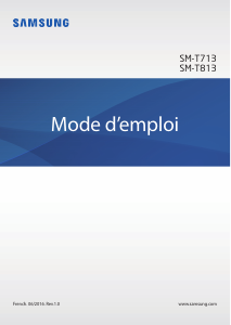 Mode d’emploi Samsung SM-T713 Galaxy Tab S2 Tablette