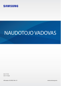 Vadovas Samsung SM-T733 Galaxy Tab S7 Planšetinis kompiuteris