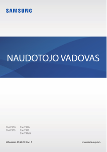 Vadovas Samsung SM-T875 Galaxy Tab S7 Planšetinis kompiuteris