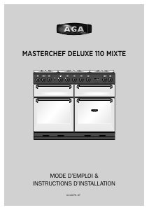 Mode d’emploi AGA Masterchef Deluxe 110 Mixte Cuisinière