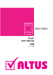 Manual Altus DCU7120S Dryer