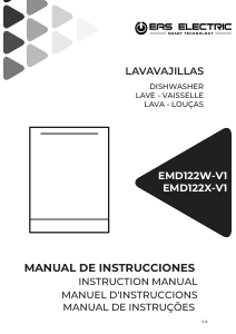 Manual EAS Electric EMD122X-V1 Máquina de lavar louça