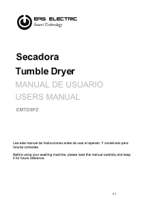 Manual de uso EAS Electric EMTD9PZ Secadora
