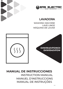 Manual EAS Electric EMW9545VPDINOX Máquina de lavar roupa