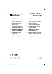 Bedienungsanleitung Einhell TE-CD 18 Li BL-Solo Bohrschrauber