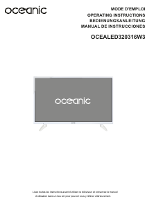 Mode d’emploi Oceanic OCEALED320316W3 Téléviseur LED