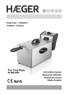 Manual Haeger DF-4SS.014A Fritadeira