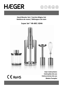 Manual de uso Haeger HB-80C.024A Batidora de mano