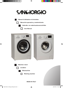Mode d’emploi Sangiorgio F814CD Lave-linge