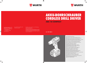 Instrukcja Würth ABS 18 Compact Wiertarko-wkrętarka