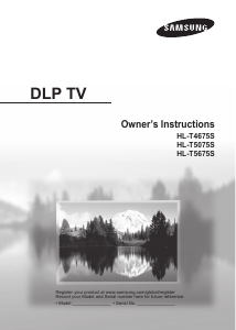 Mode d’emploi Samsung HL-T4675S Téléviseur