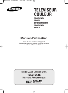 Mode d’emploi Samsung SP-43T8HE Téléviseur