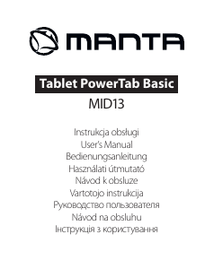 Használati útmutató Manta MID13 PowerTab Basic Táblagép
