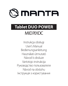 Návod Manta MID701DC Duo Power Tablet