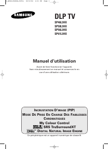 Mode d’emploi Samsung SP-56L3HX Téléviseur