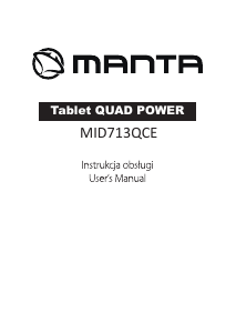 Instrukcja Manta MID713QCE Quad Power Tablet