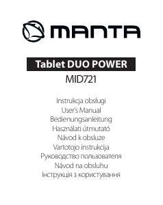 Руководство Manta MID721 Duo Power Планшет