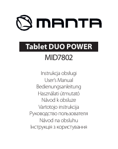 Használati útmutató Manta MID7802 Duo Power Táblagép