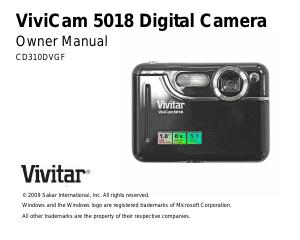 Manual Vivitar ViviCam 5018 Digital Camera