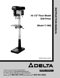 Handleiding Delta 17-965 Kolomboormachine