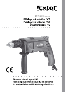 Manuál Extol HD 750 CA Vrtací kladivo