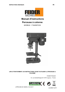 Mode d’emploi Feider F16450FCD2 Perceuse à colonne