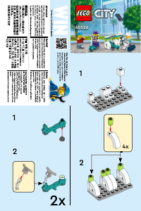 Manual Lego set 40526 City Electric scooters & charging dock