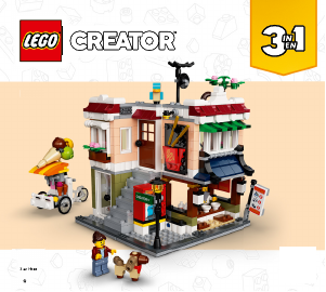 Mode d’emploi Lego set 31131 Creator Le magasin de nouille du centre-ville