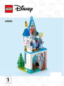 Manual Lego set 43206 Disney Princess Cinderella and prince charmings castle