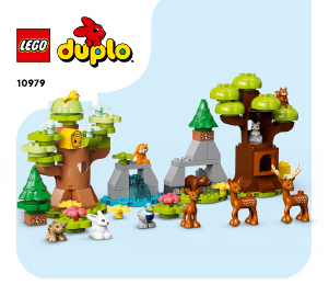 Rokasgrāmata Lego set 10979 Duplo Eiropas savvaļas dzīvnieki