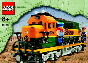 Manual Lego set 10133 Trains Burlington Santa Fe locomotive