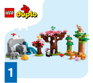 Manual Lego set 10974 Duplo Wild animals of Asia