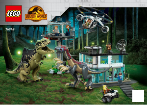 Manual Lego set 76949 Jurassic World Giganotosaurus & Therizinosaurus attack