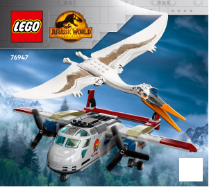 Handleiding Lego set 76947 Jurassic World Quetzalcoatlus vliegtuighinderlaag