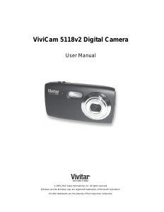 Manual Vivitar ViviCam 5118 Digital Camera