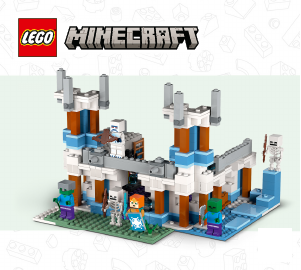 Rokasgrāmata Lego set 21186 Minecraft Ledus pils