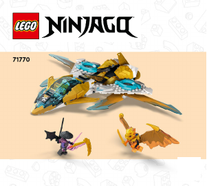 Használati útmutató Lego set 71770 Ninjago Zane aranysárkány repülője