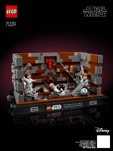 Vadovas Lego set 75339 Star Wars Death Star šiukšlių preso diorama