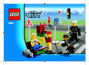 Bedienungsanleitung Lego set 8401 City Minifiguren und Strassenschilder