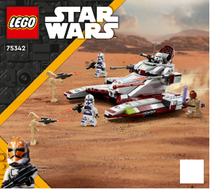 Kullanım kılavuzu Lego set 75342 Star Wars Cumhuriyet Fighter Tankı