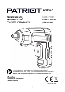 Manual Patriot AS036-5 Screw Driver